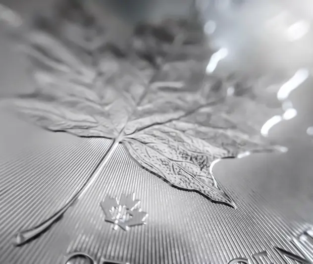 canadian silver bullion coin detail image