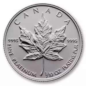 1/10oz Canadian Platinum Maple Leaf - Backdated (2)