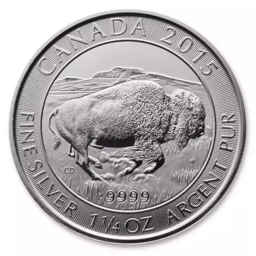 1.25 oz RCM Silver Canadian Bison - 2015 (2)