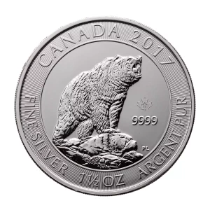 1.5 oz RCM Silver Grizzly Bear- 2017