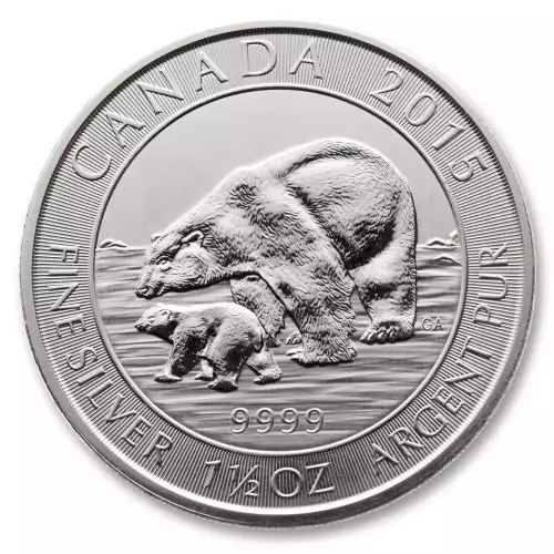 1.5 oz RCM Silver Polar Bear & Cub - 2013 (2)