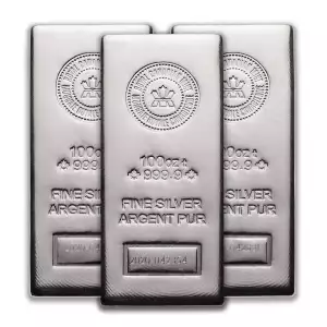 100 oz Silver Bar - Royal Canadian Mint (RCM) - New Design (2)