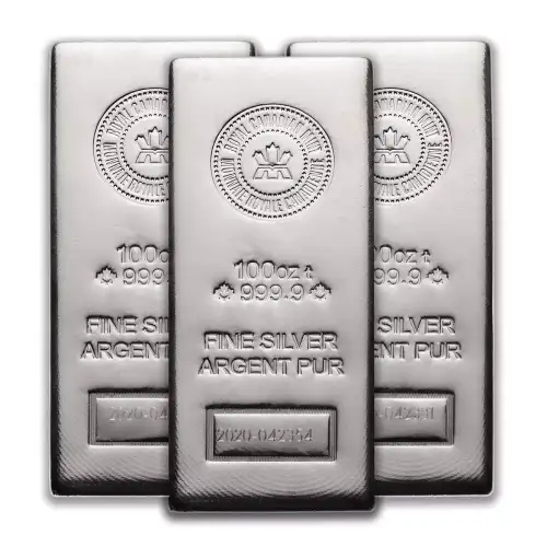 100 oz Silver Bar - Royal Canadian Mint (RCM) - New Design (2)