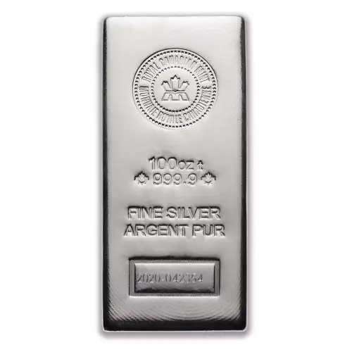 100 oz Silver Bar - Royal Canadian Mint (RCM) - New Design
