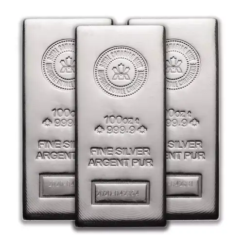 100 oz Silver Bar - Royal Canadian Mint (RCM) - New Design (2)