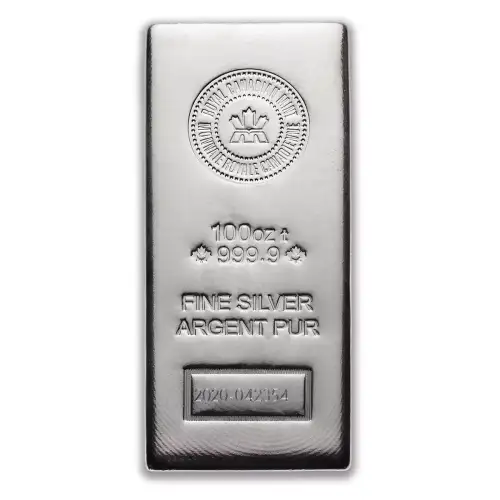 100 oz Silver Bar - Royal Canadian Mint (RCM) - New Design