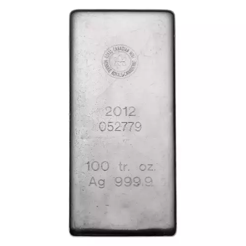 100 oz Silver Bar - Royal Canadian Mint (RCM) - Old Design (3)