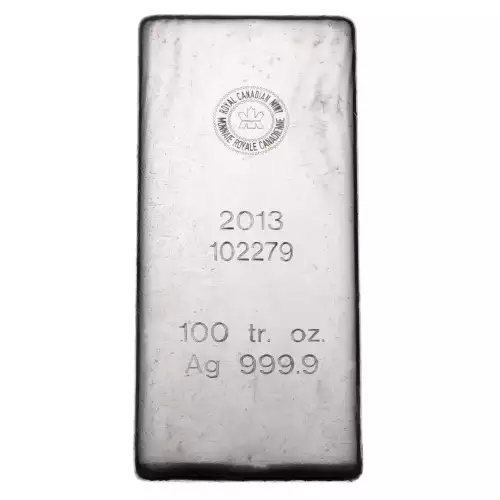 100 oz Silver Bar - Royal Canadian Mint (RCM) - Old Design (4)