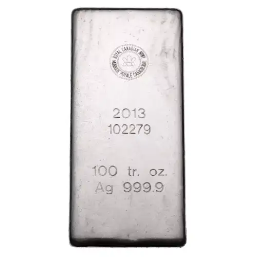 100 oz Silver Bar - Royal Canadian Mint (RCM) - Old Design (4)