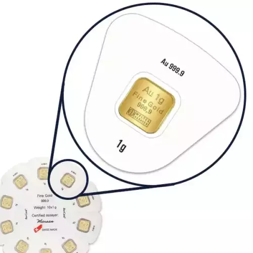 1g x 10 Heraeus Gold MultiCards