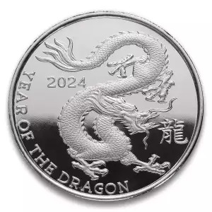 1oz Silver Round - 2024 Lunar Year of the Dragon (3)