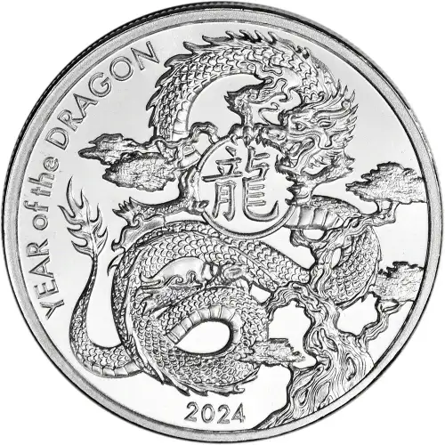1oz Silver Round - Asahi 2024 Lunar Year of the Dragon (3)