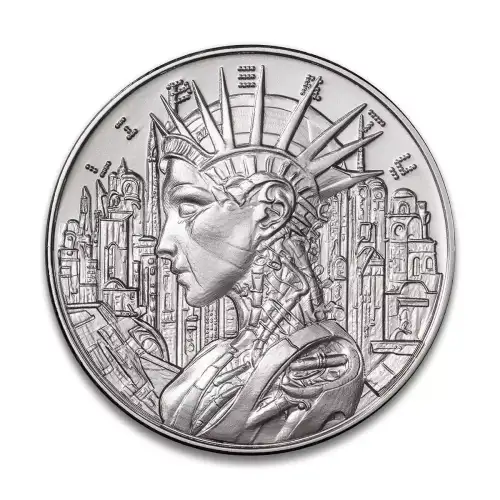1oz Silver Round - Cyborg Lady Liberty