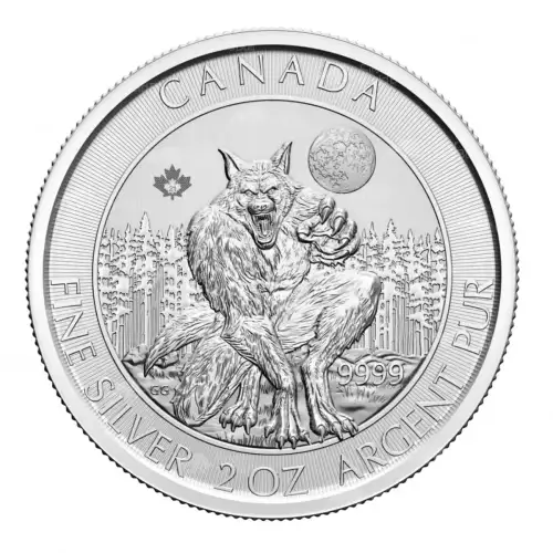 2 oz RCM Silver  Werewolf Silver Coin