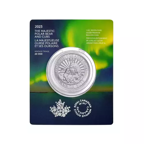 2023 $5 The Majestic Polar Bear and Cubs - Pure Silver Coin (3)