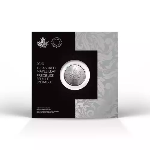 2023 $5 Treasured Silver Maple Leaf - Pure Silver Premium Bullion Coin (3)