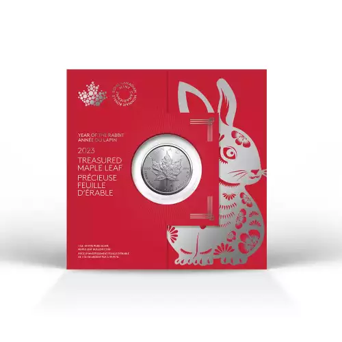 2023 $5 Treasured Silver Maple Leaf: Year of the Rabbit