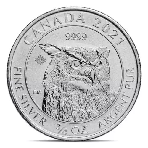 3/4 oz RCM Silver Great Horned Owl - 2021