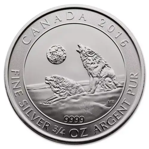 3/4 oz RCM Silver Howling Wolves - 2016 (3)