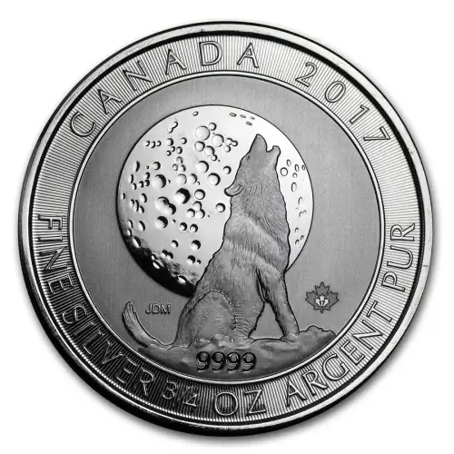 3/4 oz RCM Silver Wolf Moon - 2017 (2)