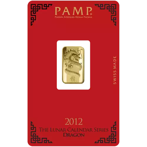 5g PAMP Gold Bar - Lunar Dragon (2)