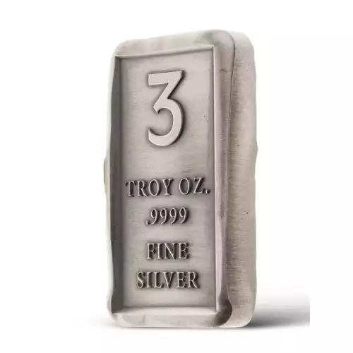 Argentia Silver Art - 3 oz Bar - COVID19 - Antique