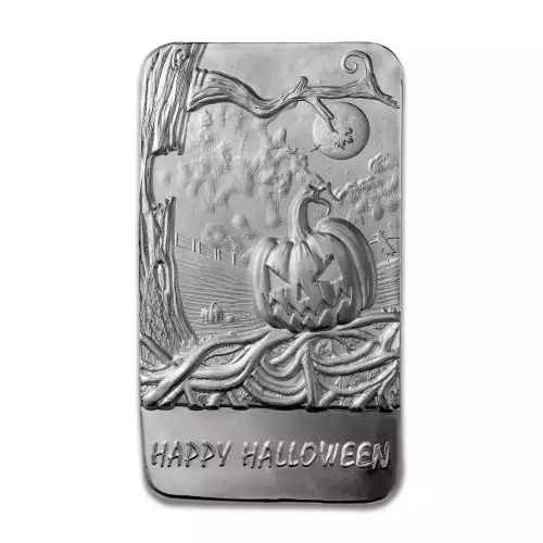 Argentia Silver Art - 3 oz Bar - Happy Halloween - Matte (3)