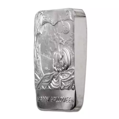 Argentia Silver Art - 3 oz Bar - Happy Halloween - Matte (2)