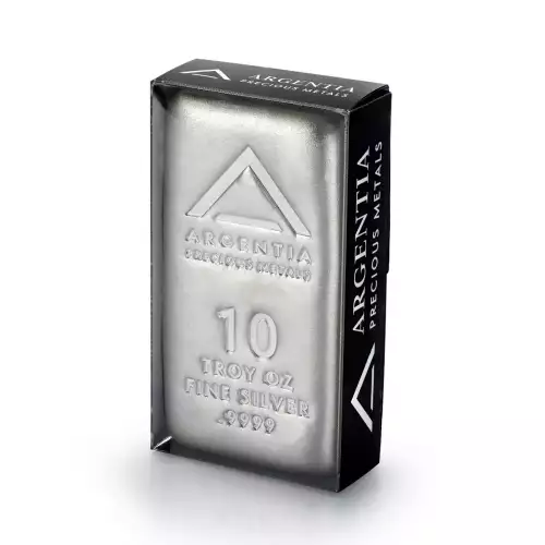 ARGENTIA Silver Bar 10 oz - Poured (3)