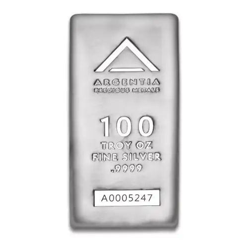 ARGENTIA Silver Bar 100 oz - Poured  (4)