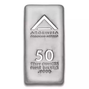 ARGENTIA Silver Bar 50 oz - Poured