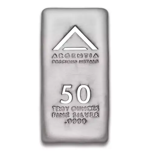 ARGENTIA Silver Bar 50 oz - Poured