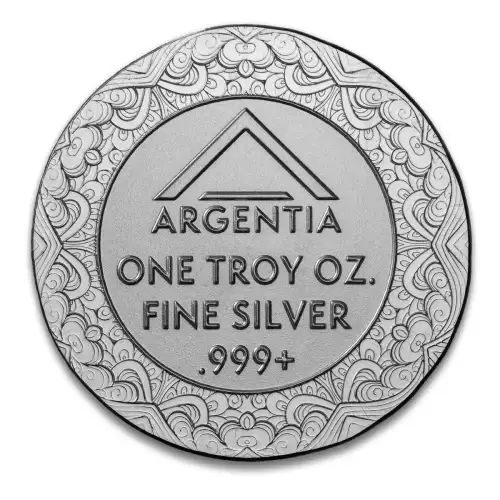 ARGENTIA Silver 'Splash Struck' Round, 1 oz - Angel  (4)