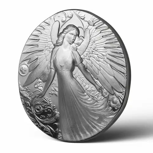 ARGENTIA Silver 'Splash Struck' Round, 1 oz - Angel  (2)