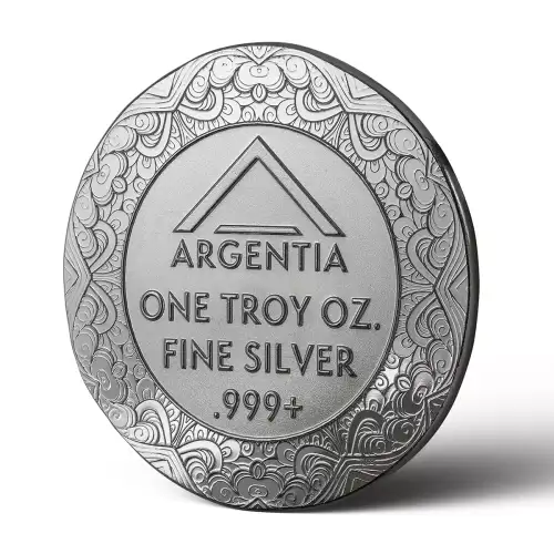 ARGENTIA Silver 'Splash Struck' Round, 1 oz - Angel