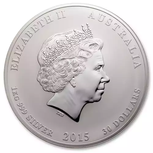 Australian 1 Kilo Silver Year of the Goat - 2015 (2)