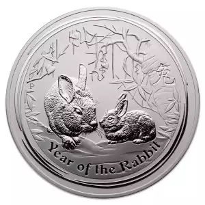 Australian 1 Kilo Silver Year of the Rabbit - 2011 (2)