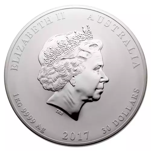 Australian 1 Kilo Silver Year of the Rooster - 2017 (2)