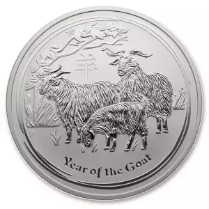 Australian 10oz Silver Year of the Goat - 2015 (2)