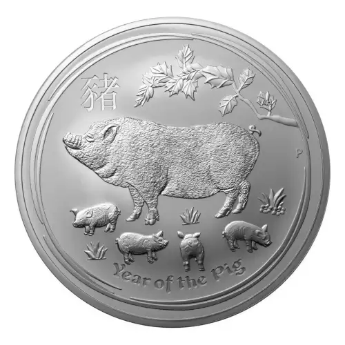 Australian 10oz Silver Year of the Pig - 2019 (2)