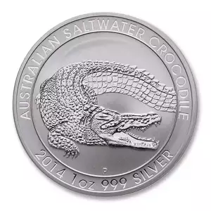 Australian 1oz Silver Saltwater Crocodile - 2014 (4)