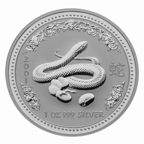 Australian 1oz Silver Year of the Snake - 2001 (2)