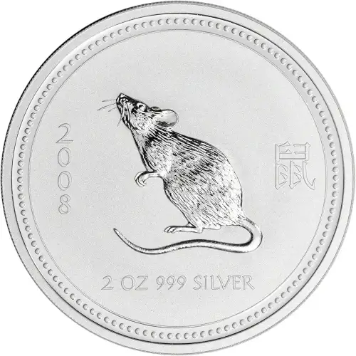 Australian 2oz Silver Year of the Mouse- 2008 (2)