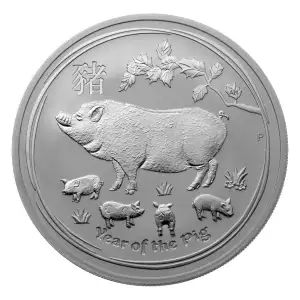 Australian 2oz Silver Year of the Pig - 2019 (2)