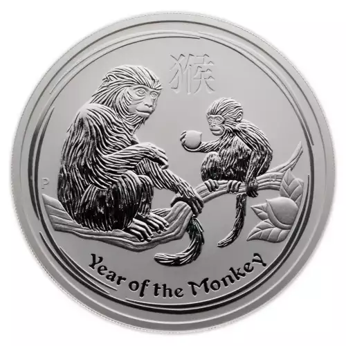 Australian 5oz Silver Year of the Monkey - 2016 (2)