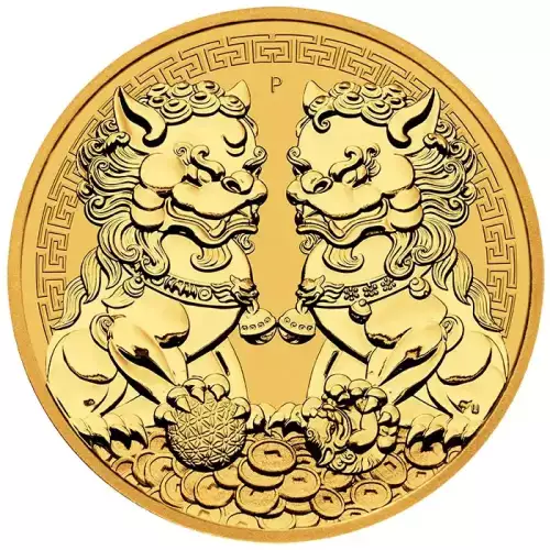 Australian Gold Coin, 1 oz - Guardian Lions (Double Pixiu) - 2021 (2)