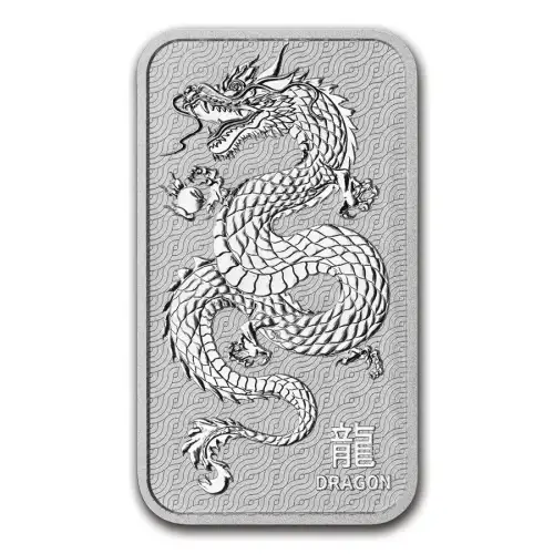 Australian Perth Mint Generic Silver Bar, 1 oz - Dragon (2)