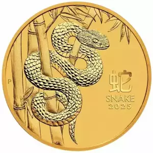 Australian Perth Mint Gold Lunar II: Year of the Snake, 1oz - 2025