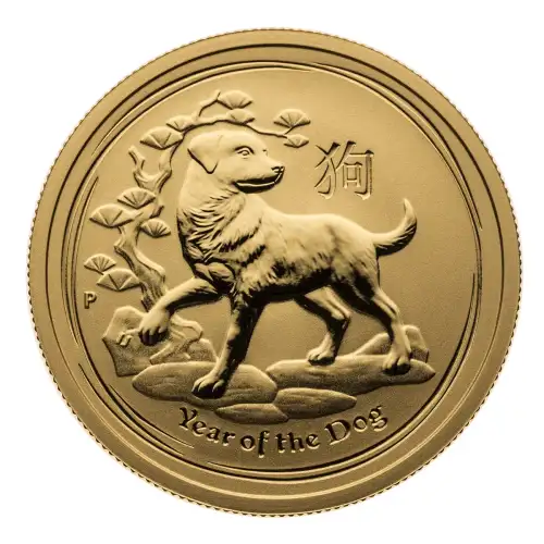 Australian Perth Mint Gold Lunar - Year of the Dog, 1/2 oz - 2018  (3)