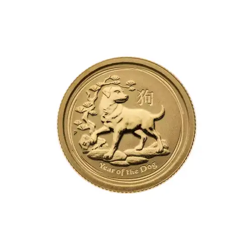 Australian Perth Mint Gold Lunar - Year of the Dog, 1/20 oz - 2018 (3)